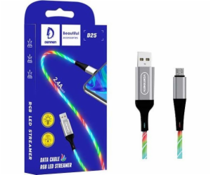 Vega USB-A - microUSB kabel 1 m stříbrný (29971)