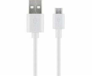 Goobay USB-A - microUSB USB kabel 1 m Bílá (4040849438370)