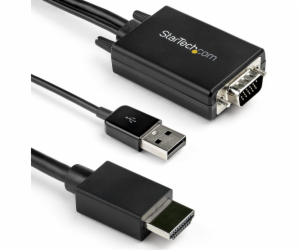 StarTech HDMI - D-Sub (VGA) + USB-A kabel 2m černý (VGA2H...