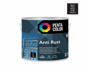 Emailová barva Pentacolor Anti Rust, pololesklá, 2,7 l, č...