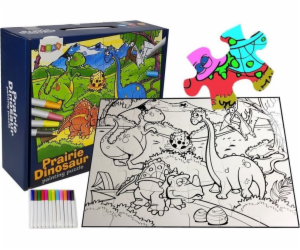 Lean Sport Coloring Puzzle Dinosaurs Markers 24 ks.