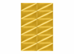 Čalouněný nástěnný panel Stegu Mollis trojúhelníky 15 x 30 cm žlutý P 2 ks.