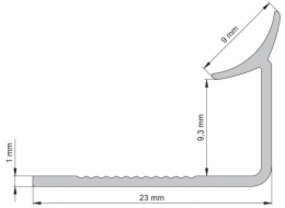 Rohový PVC profil Diall 9 mm vnitřní bílá 2,5 m