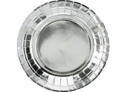 Party Deco talíře, stříbrné, 18cm, 6 kusů univerzální (37784)