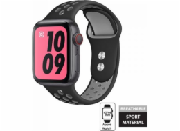 Sportovní pásek Crong Crong Duo – řemínek Apple Watch 42/44 mm (šedá/černá)