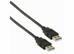 NEDIS kabel USB 2.0/ zástrčka USB-A - zástrčka USB-A/ černý/ 3m