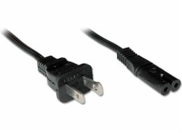 Lindy US - IEC320 C7 napájecí kabel, 2m (30424)