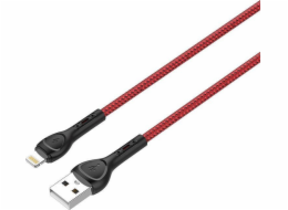 LDNIO USB-A - Lightning kabel 2 m červený (LS482 lightning)