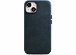 iCarer iCarer iCarer Oil Wax Premium Leather Case iPhone 14 Plus Magnetic Leather Case with MagSafe Dark Blue (WMI14220703-BU)