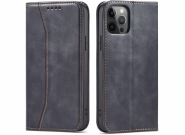 Pouzdro Hurtel Magnet Fancy Case pro iPhone 13 Pro krycí karty peněženka stojánek na karty hnědý