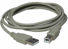 Kabel USB-A s logem USB – 5 m šedý (15853)