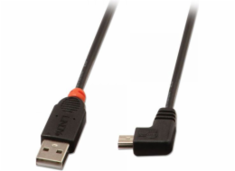 Lindy USB-A - miniUSB USB kabel 1 m černý (31971)