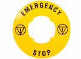 Lovato Electric Popisný znak fi 60mm EMERGENCY/STOP (LPXAU115)