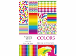 Blok Happy Color A4/10 s motivy Colours HAPPY COLOR