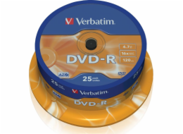Verbatim DVD-R 4,7 GB 16x 25 kusů (43522)