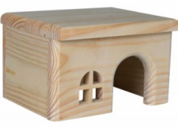 Trixie Dřevěný domeček z borovicového dřeva pro křečka 15×12×15 cm