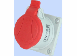 Elektromet Přímá panelová zásuvka červená 16A 4P (921831)