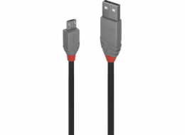 Lindy USB-A - microUSB USB kabel 3 m šedý (36734)