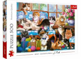 Trefl Puzzle 500 dílků Cat family