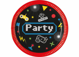 PROCOS Papírové talíře 20cm 8 ks Gaming Party