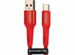Somostel USB-A USB kabel – 1 m červený (25696)