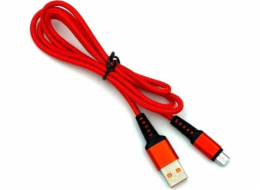 Denmen USB-A - microUSB USB kabel 1 m červený (29353)