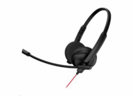 CANYON konferenční headset HS-07, tenký, kompaktní, USB zvuková karta s ovladačem pro hovory, 3.5mm jack, černý