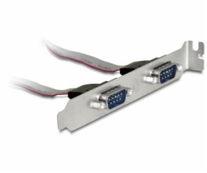 Delock Slotbracket > 2x serial - Sériový panel - 9 pinový...