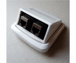 Dvojzásuvka ABB TANGO 2xRJ45 cat5e STP bílá