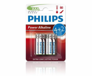 Alkalická baterie PHILIPS LR03P6BP/10