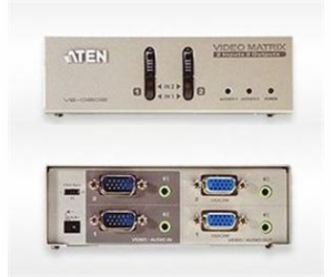 ATEN VS-0202 2-port VGA+audio (2PC-2mon) 300MHz, 65metrů