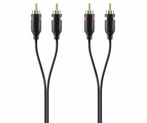 Belkin Cable Audio 2Xrca/2Xrca 1,0 m black Gold Plated