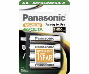 4ks Panasonic NiMH AA 2450 mAh Rechargeable Evolta