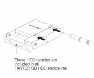 FANTEC QB-Bracket 25 rámecek k zabudování pro 2,5  SSDs/HDDs