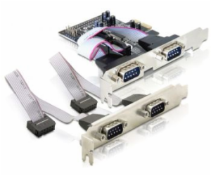 IO Delock PCIe 4x serial RS-232 LP incl. low-profile bracket