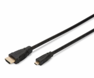 Digitus HDMI/D na HDMI/A připojovací kabel 1m, pozlacené ...
