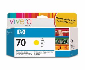 HP 70 Yellow DJ Ink Cart, 130 ml, C9454A