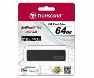 TRANSCEND USB Flash Disk JetFlash®780, 64GB, USB 3.0, Bla...