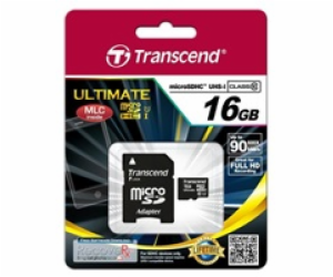 Transcend 16GB microSDHC (Class10) UHS-I 600x (Ultimate) ...