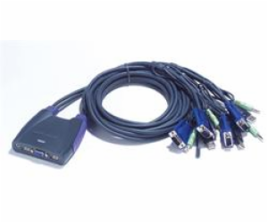 ATEN KVM switch CS-64U USB 4 PC mini, 1,8 metru