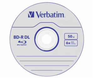 1x10 Verbatim BD-R Blu-Ray 50GB 6x Speed, bila blue Cakebox