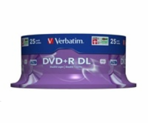 VERBATIM DVD+R DoubleLayer 8,5GB/ 8x/ MATT SILVER/ 25pack...