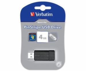 VERBATIM USB Flash Disk Store  n  Go PinStripe USB 4GB, č...
