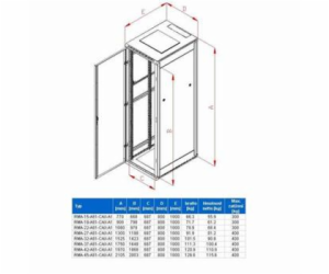 Triton 19 stojanový rozvaděč RMA 47U/800x1000mm, 19 stoja...