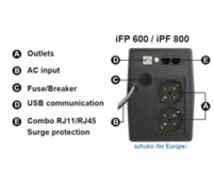 FSP UPS iFP800 line interactive / 800 VA / 480W