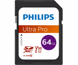 Philips SDXC 64 GB Class 10, UHS-I U3 Paměťova Karta