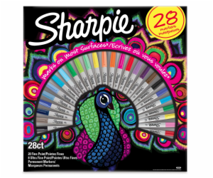 Permanent Marker Set Sharpie - 28 colors Peacock