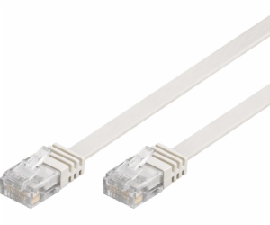 Goobay Flat propojovací kabel U / UTP kat.5e bílý 3m (93360)