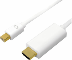 LogiLink DisplayPort Mini - HDMI kabel 1m bílý (CV0122)