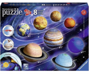 Puzzle 522 prvků 3D planetárního systému